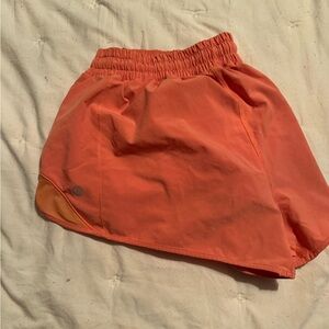 Lululemon Athletica Orange Athletic Shorts